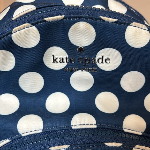 Kate Spade Navy and White Polka Dot Backpack - Picture 2 of 13